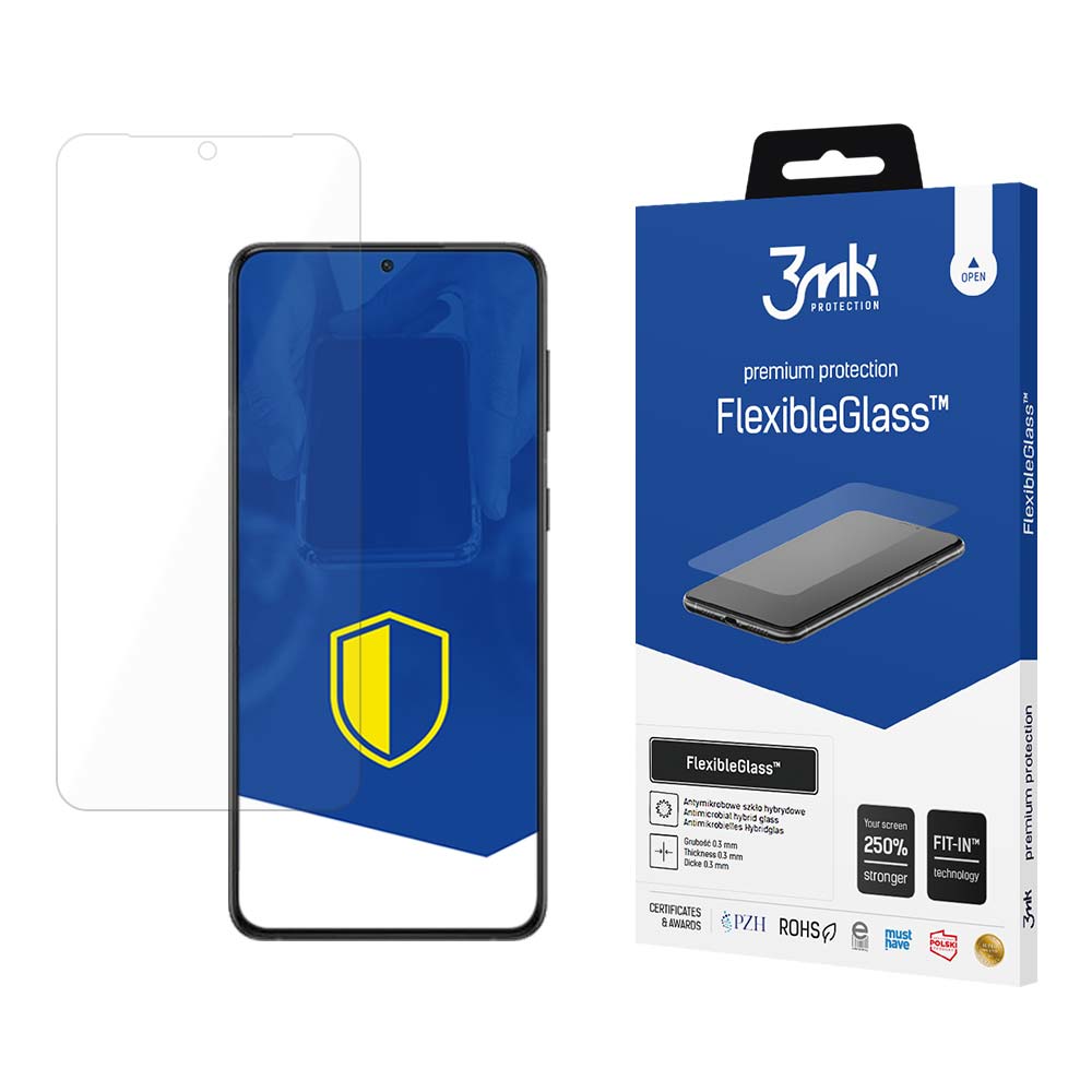 3MK FlexibleGlass Screen Protector for Samsung Galaxy S24 S921, Flexible Glass, Full Glue