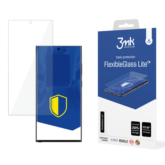 3MK FlexibleGlass Lite Screen Protector for Samsung Galaxy S24 Ultra S928, Flexible Glass, Full Glue