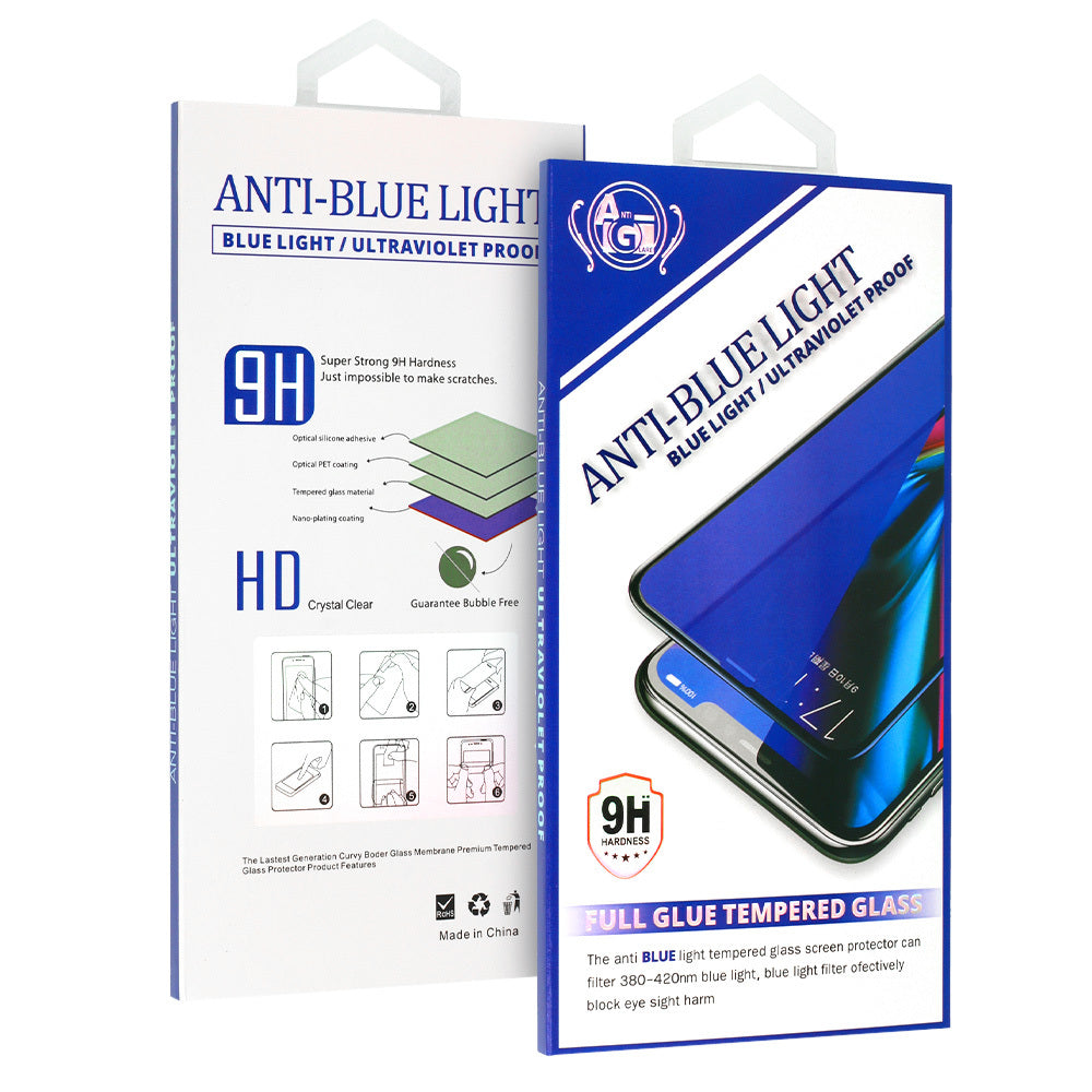 OEM Anti Blue Light Screen Protector for Samsung Galaxy A15 5G A156 / A15 A155 / A25 A256, Tempered Glass, Full Glue, Black