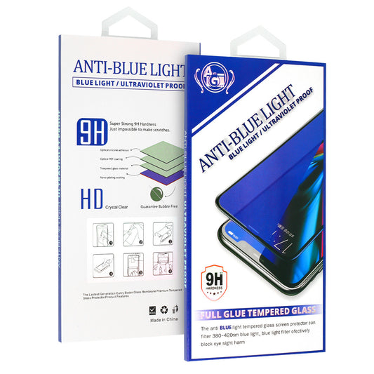 OEM Anti Blue Light Screen Protector for Samsung Galaxy A50s A507 / M30s M307 / A50 A505, Tempered Glass, Full Glue, Black