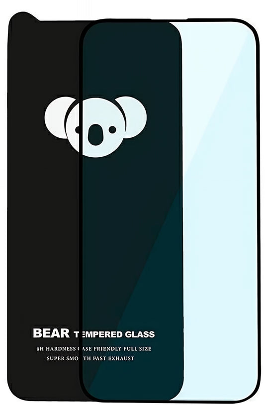 Bear HD Screen Protector Film for Apple iPhone 17, Tempered Glass, Full Glue, Black