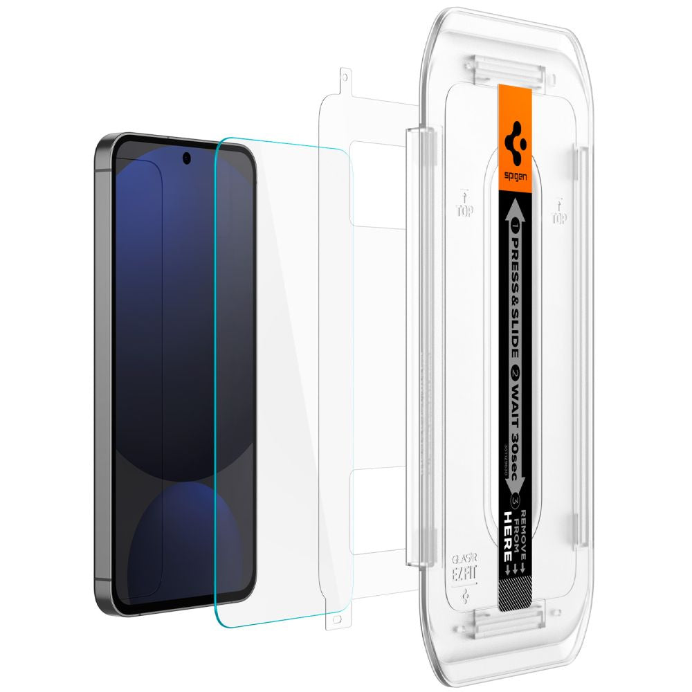 Spigen EZ FIT Screen Protector for Samsung Galaxy S24 FE S721, Tempered Glass, Full Glue, Set of 2 pieces AGL08729