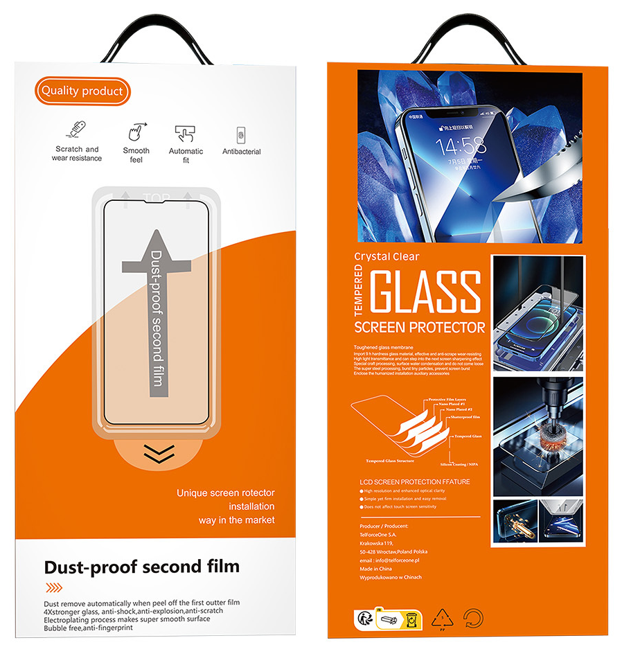 OEM Dust Free Easy Fit Screen Protector for Apple iPhone 18 Pro / 17 Pro, Tempered Glass, Full Glue, Black