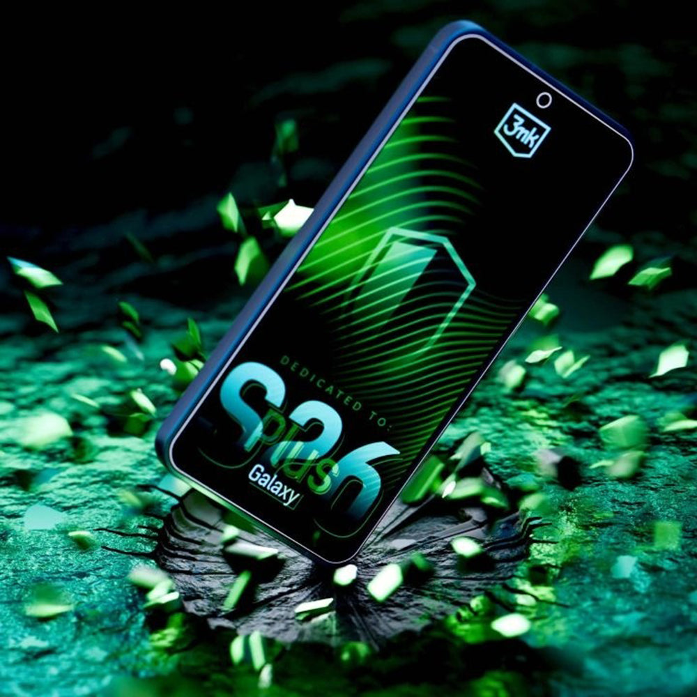 3MK FlexibleGlass Screen Protector for Samsung Galaxy S26 Plus, Flexible Glass, Full Glue, Transparent