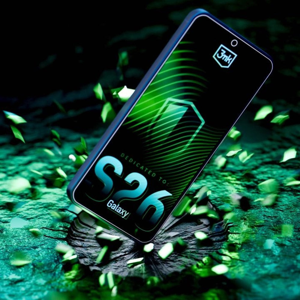 3MK FlexibleGlass Screen Protector for Samsung Galaxy S26, Flexible Glass, Full Glue, Transparent