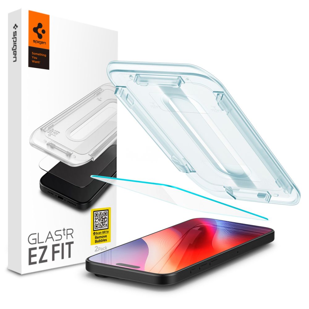 Spigen EZ FIT Screen Protector for Apple iPhone 16 Pro Max, Tempered Glass, Full Glue AGL07914