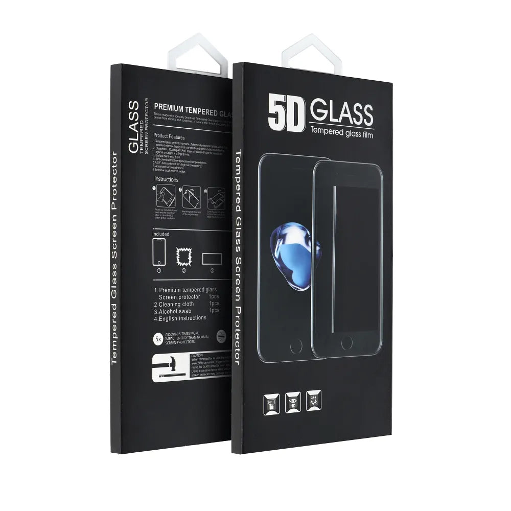 OEM Screen Protector for Motorola Edge 50, Tempered Glass, Full Glue, 5D, Black