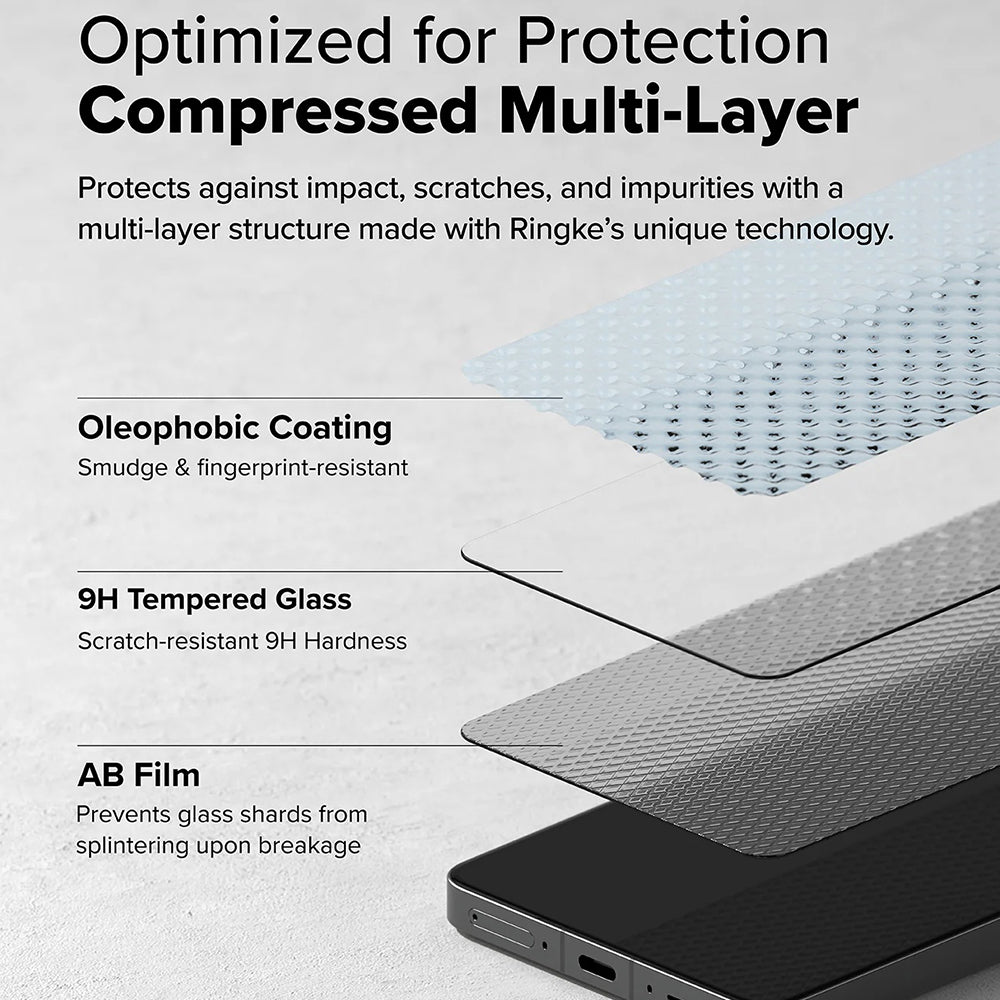 Ringke Screen Protector for OnePlus 13R, Tempered Glass, Full Glue, Set of 2 Pieces