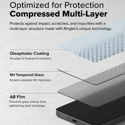 Ringke Screen Protector for OnePlus 13R, Tempered Glass, Full Glue, Set of 2 Pieces