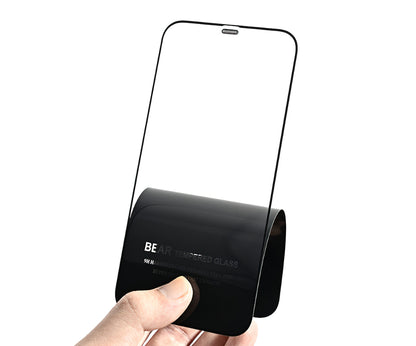 Bear HD Screen Protector Film for Samsung Galaxy S25 FE, Tempered Glass, Full Glue, Black