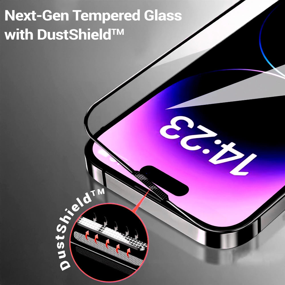 Tel Protect 10X Plus Titanium Privacy Screen Protector for Apple iPhone 17 / 16 Pro, Tempered Glass, Full Glue