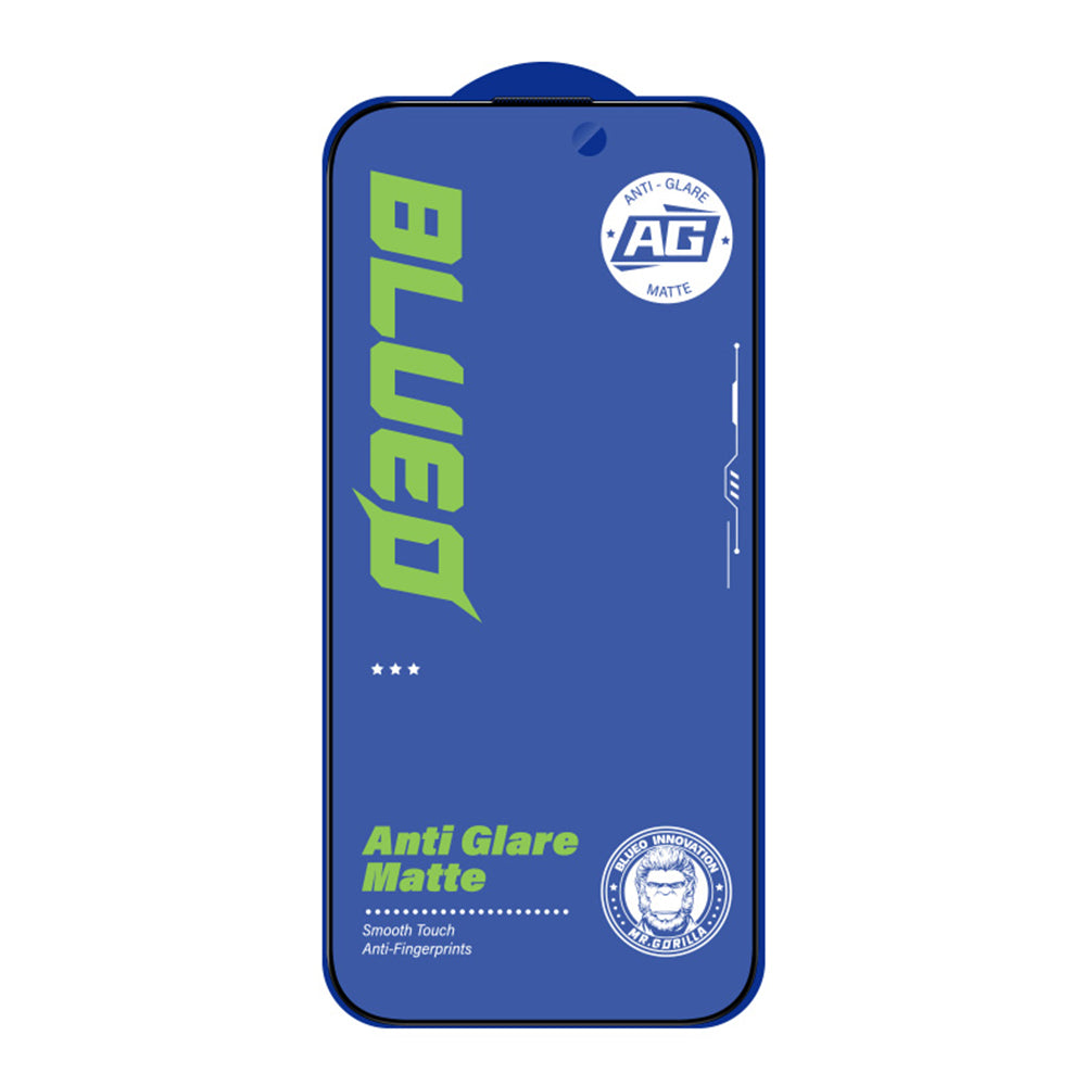 Blueo Anti-Glare Screen Protector Film for Apple iPhone 11 Pro Max / XS Max, Tempered Glass, Full Glue, Black