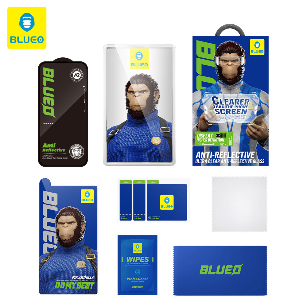 Blueo Anti-Reflective HD Screen Protector for Samsung Galaxy S26 S942, Tempered Glass, Full Glue, Black