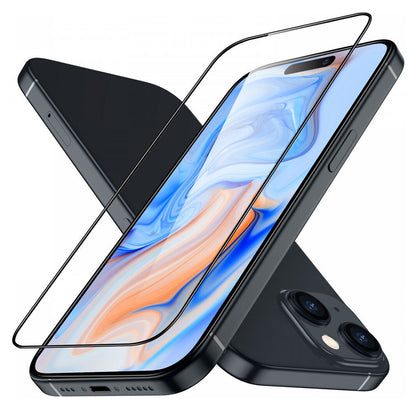 ESR Armorite Screen Protector for Apple iPhone 15 Plus, Tempered Glass, Full Glue, Black