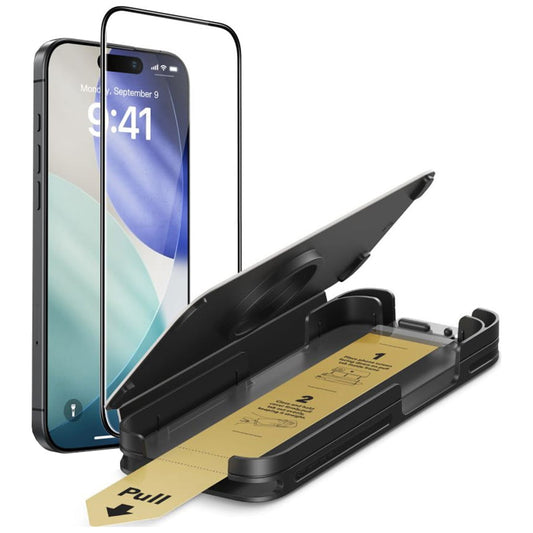 ESR UltraFit Armorite Pro Screen Protector for Apple iPhone 17 / 16 Pro, Tempered Glass, Full Glue, Black