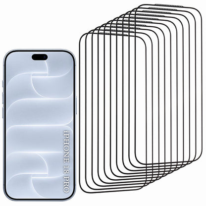 Lito HD Pro Screen Protector for Apple iPhone 18 Pro / 17 Pro, Tempered Glass, Full Glue, Set of 10, Black