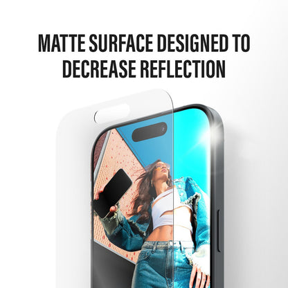 Matte PanzerGlass Armor EasyAligner Screen Protector for Apple iPhone 17 Pro, Tempered Glass, Full Glue