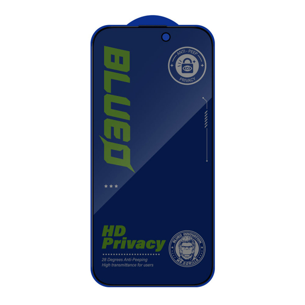 Privacy Screen Protector Blueo Anti-Peep2 for Apple iPhone 14 Pro Max, Tempered Glass, Full Glue