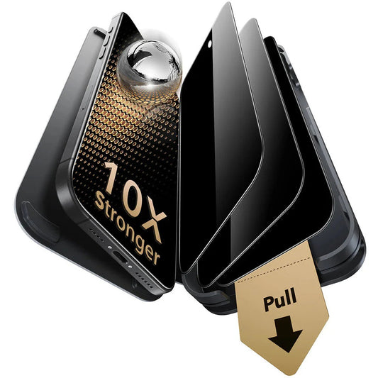 Privacy Screen Protector ESR UltraFit Armorite Pro for Apple iPhone 17 Pro Max, Tempered Glass, Full Glue, Set of 3 Pieces