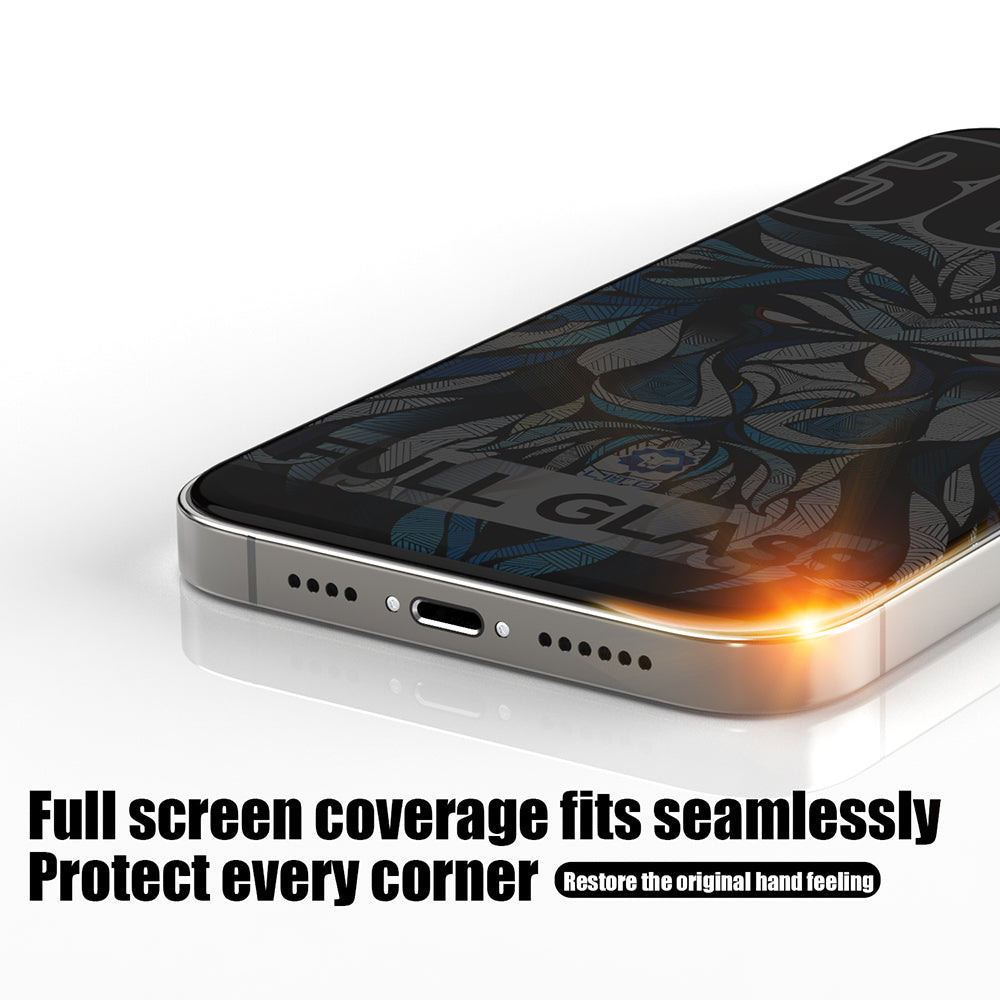 Privacy Screen Protector Lito D+ Max 300C for Apple iPhone 15 Plus, Tempered Glass, Full Glue