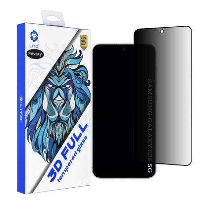 Lito Privacy Screen Protector for Samsung Galaxy S26 S942, Tempered Glass, Full Glue, 3D