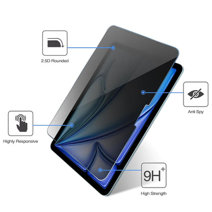 Privacy Screen Protector Techsuit ArmorGlass CrystalHD for Samsung Galaxy Tab A11 / Tab A9, Tempered Glass, Full Glue, Set of 2 pieces