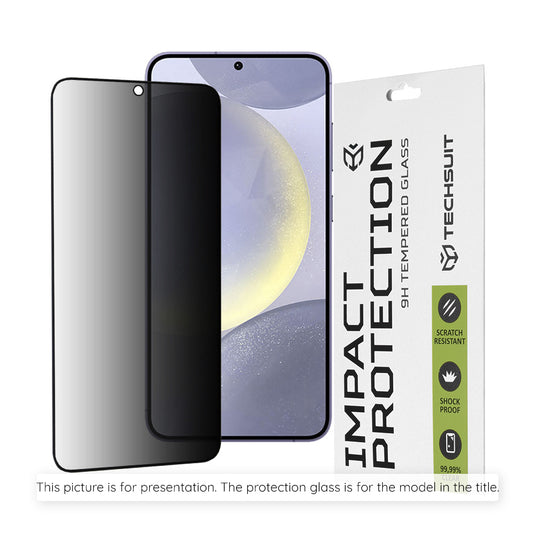Privacy Techsuit Screen Protector for Apple iPhone 18 Pro Max, Tempered Glass, Full Glue, 111D