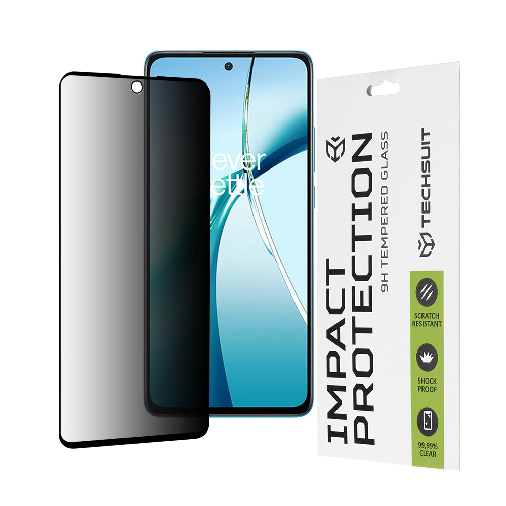 Privacy Techsuit Screen Protector for OnePlus Nord CE4 Lite, Tempered Glass, Full Glue, 111D