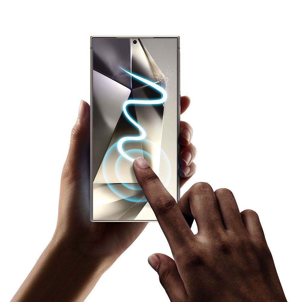 Privacy Screen Protector Techsuit TitanGlass CrystalHD for Samsung Galaxy S24 Ultra S928, Tempered Glass, Full Glue