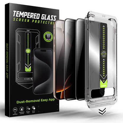 Privacy Screen Protector Techsuit TitanGlass for Apple iPhone 11 / XR, Tempered Glass, Full Glue, Set of 2 pieces