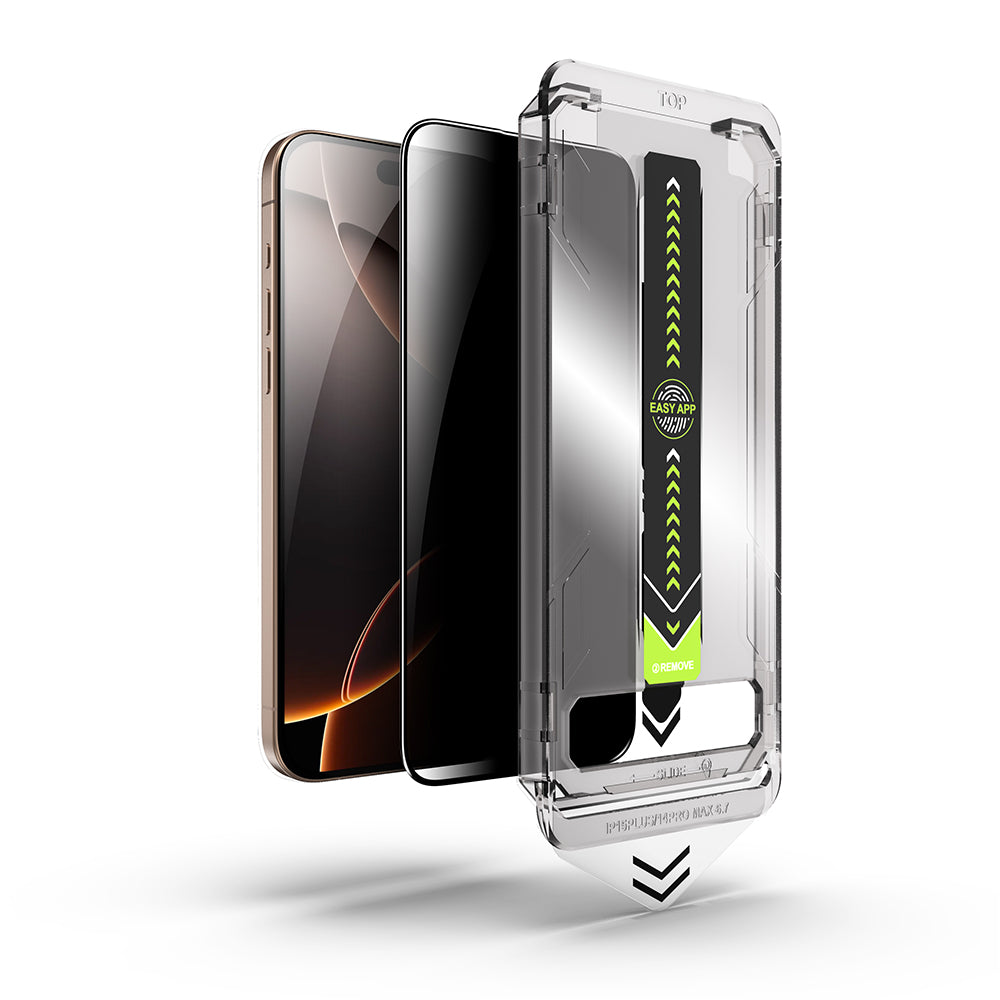 Privacy Screen Protector Techsuit TitanGlass for Apple iPhone 14 Plus / 13 Pro Max, Tempered Glass, Full Glue