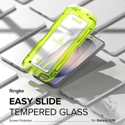 Ringke Easy Slide Screen Protector for Samsung Galaxy S26 S942, Tempered Glass, Full Glue, Set of 2 Pieces