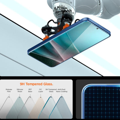 Spigen GlastR EZ FIT Pro Screen Protector for Samsung Galaxy S25 Edge S937, Tempered Glass, Full Glue
