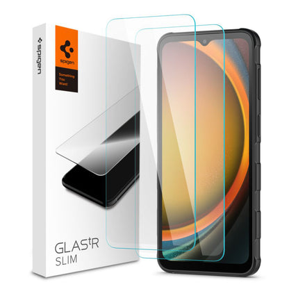 Spigen GlastR Slim Screen Protector for Samsung Galaxy XCover7 Pro / Xcover7 G556, Tempered Glass, Full Glue, Set of 2 pieces AGL09407