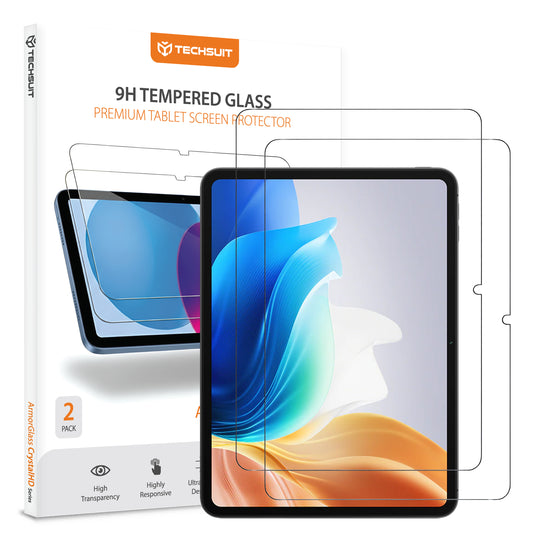 Techsuit ArmorGlass CrystalHD Screen Protector for Oppo Pad Air2 / Pad Neo / OnePlus Pad Go, Tempered Glass, Full Glue, Set of 2 Pieces