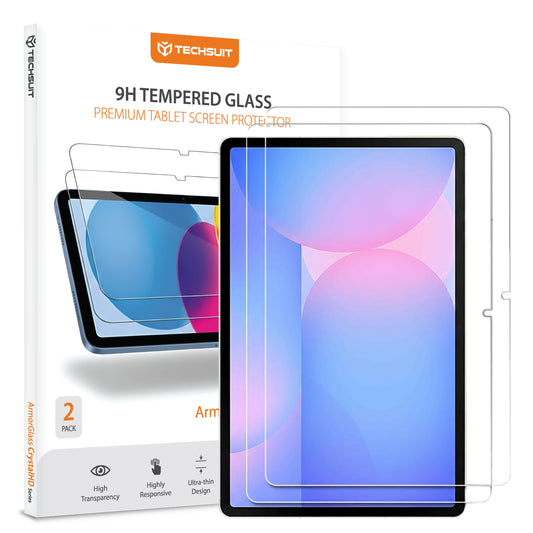 Techsuit ArmorGlass CrystalHD Screen Protector for Samsung Galaxy Tab S10 FE+, Tempered Glass, Full Glue, Set of 2 Pieces