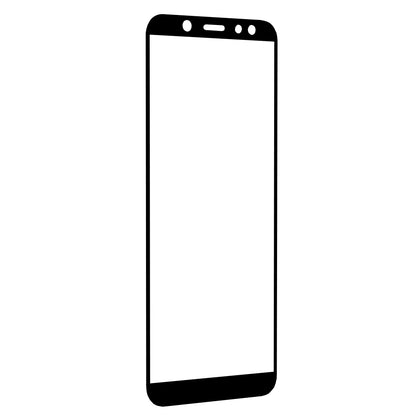 Techsuit Screen Protector Film for Samsung Galaxy A6 Plus (2018) A605, Tempered Glass, Full Glue, 111D, Black