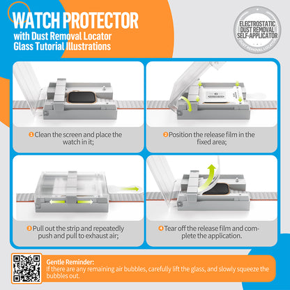 Blueo High Molecule Protective Film for Apple Watch 40mm Series, Tempered Glass, Black