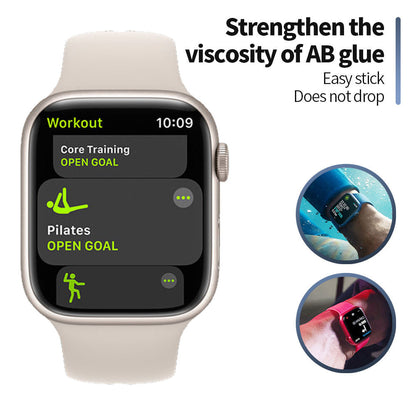 Blueo High Molecule Protective Film for Apple Watch 44mm Series, Tempered Glass, Black