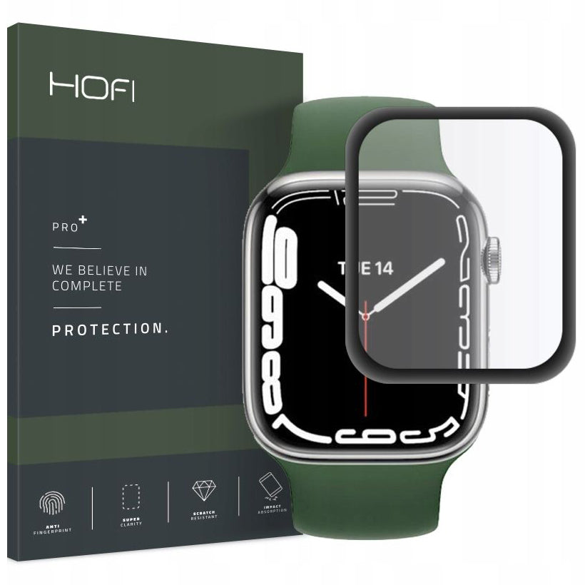 HOFI PRO+ Screen Protector for Apple Watch 41mm Series, Plastic, Black HOFI160BLK