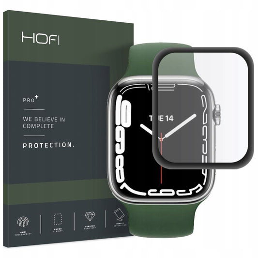 HOFI PRO+ Screen Protector for Apple Watch 45mm Series, Plastic, Black HOFI161BLK