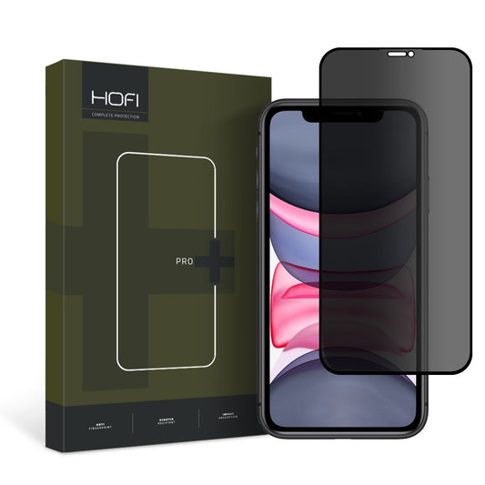 HOFI PRO+ Privacy Screen Protector for Apple iPhone 11 / XR, Tempered Glass, Full Glue