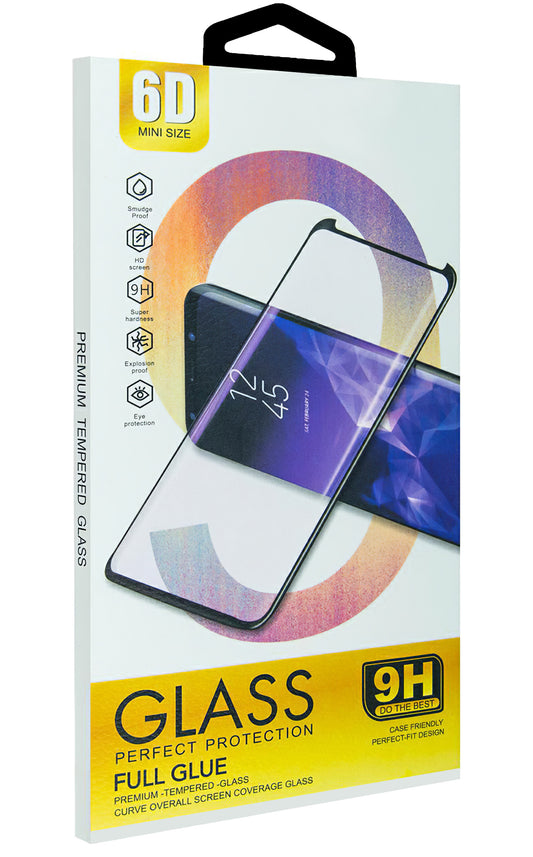 OEM Screen Protector for Huawei Mate 30 Lite, Tempered Glass, Full Glue, 6D, Black