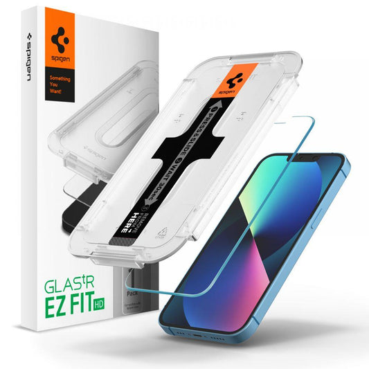 Spigen EZ FIT Screen Protector for Apple iPhone 14 / 13 Pro / 13, Tempered Glass, Full Glue AGL03724