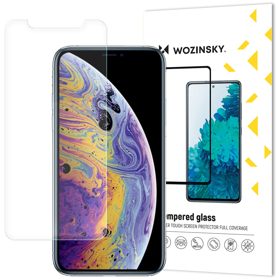 WZK Screen Protector for Apple iPhone 11 Pro / XS / X, Tempered Glass, Full Glue