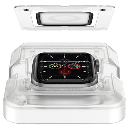Spigen ProFlex EZ FIT Protection Film for Apple Watch 44mm Series, Set of 2 Pieces, Flexible Glass, Black