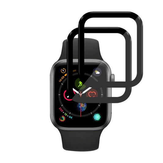 Techsuit Nano Flex Protection Film for Apple Watch 40mm Series, Set of 2 Pieces, Plastic, Black