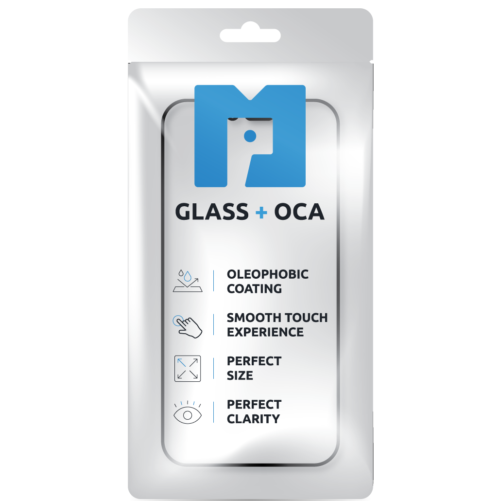 Screen Glass + OCA MP compatible with Apple iPhone 16 Pro Max, Black