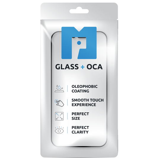 Screen Glass + OCA MP compatible with Samsung Galaxy S21 Ultra 5G G998, Black