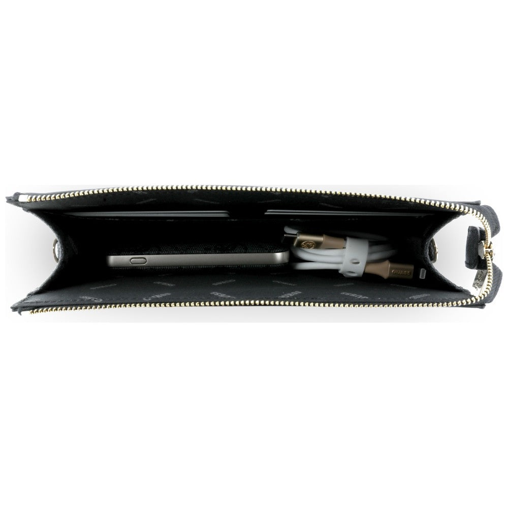 Universal Phone Bag, Guess, 4G Round Classic Logo Stripe, Black